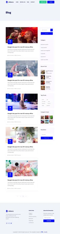 jobsco mini website template desktop screenshot