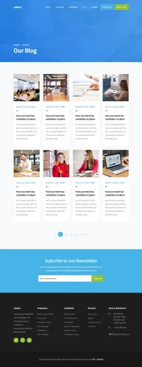 jobpro mini website template desktop screenshot