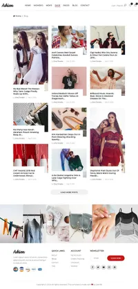 ashion mini website template desktop screenshot