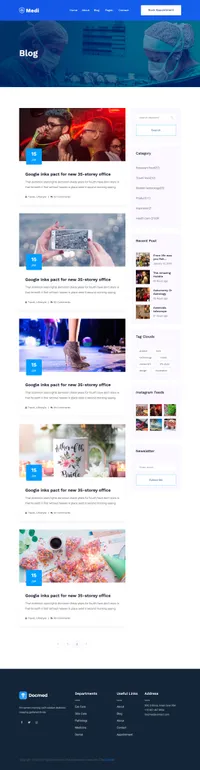 medi-2 mini website template desktop screenshot