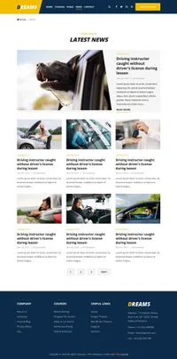 dreams mini website template desktop screenshot