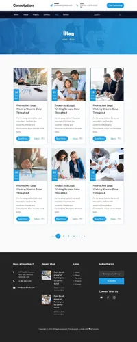 consulotion mini website template desktop screenshot