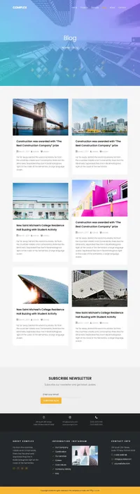 complex mini website template desktop screenshot