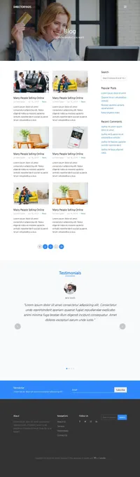 directoryads mini website template desktop screenshot