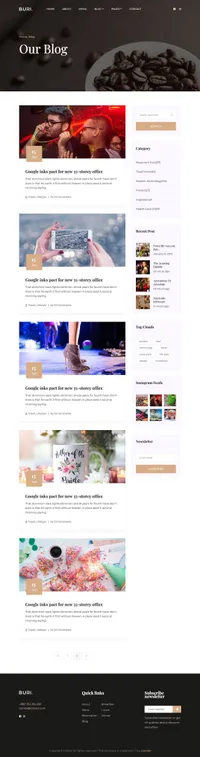 buri mini website template desktop screenshot