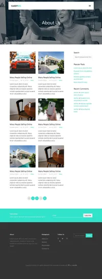 classy-ads mini website template desktop screenshot