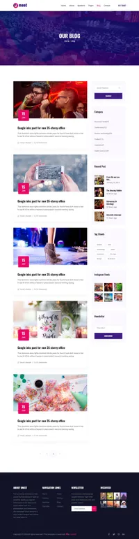 umeet mini website template desktop screenshot