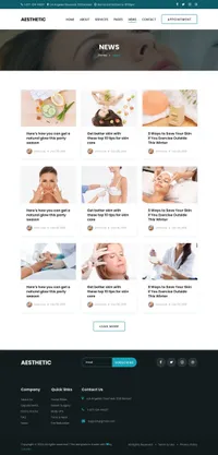 aesthetic mini website template desktop screenshot