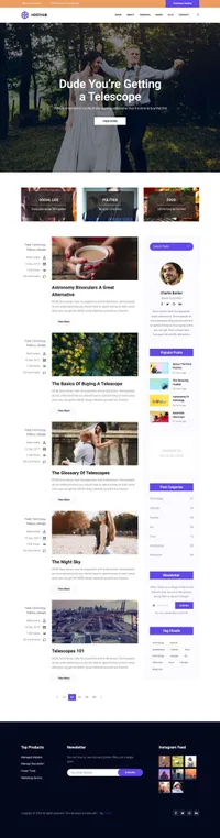 hosthub mini website template desktop screenshot