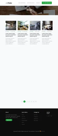 jobfinder mini website template desktop screenshot