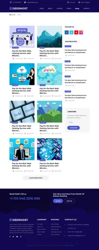 deerhost mini website template desktop screenshot