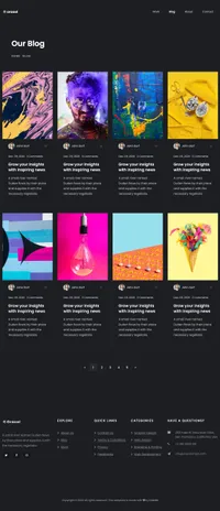 oraxol mini website template desktop screenshot