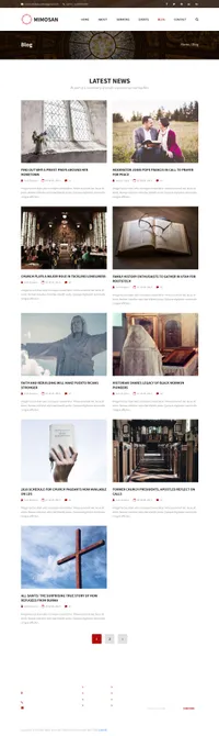 mimosan mini website template desktop screenshot