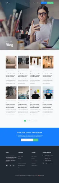 jobportal mini website template desktop screenshot