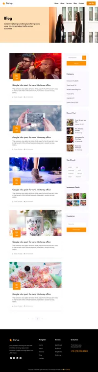 thestartup mini website template desktop screenshot