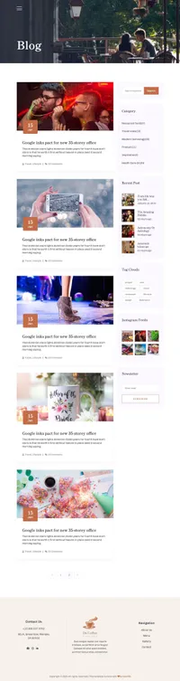 decoffee mini website template desktop screenshot