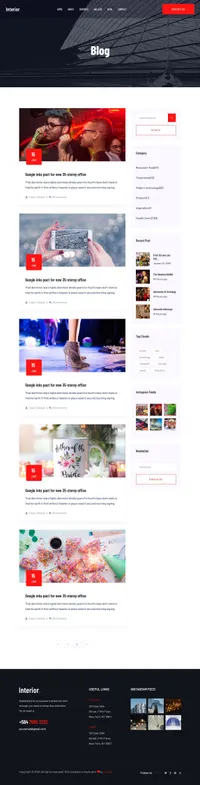 theinterior mini website template desktop screenshot