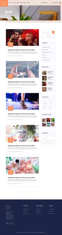 furn mini website template desktop screenshot