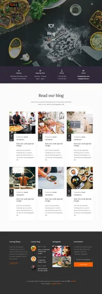 luto mini website template desktop screenshot