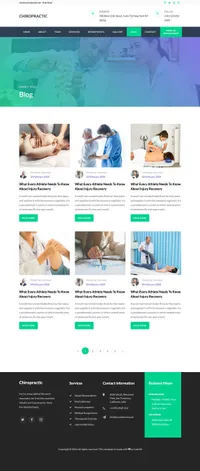 chiropractic mini website template desktop screenshot