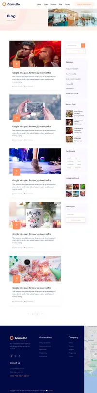 consulto mini website template desktop screenshot