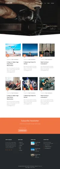 flawless mini website template desktop screenshot