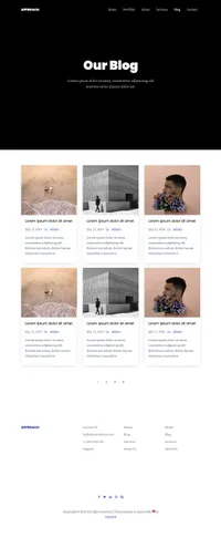 approach mini website template desktop screenshot