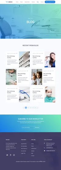remedic mini website template desktop screenshot