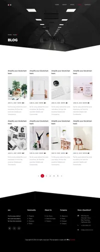 avo mini website template desktop screenshot