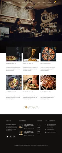 coffee mini website template desktop screenshot