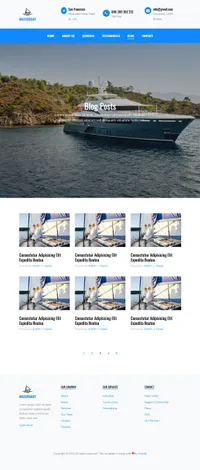 waterboat mini website template desktop screenshot