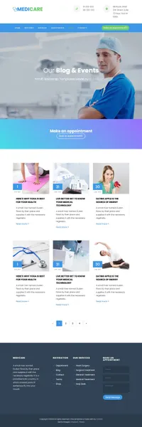 medicare mini website template desktop screenshot