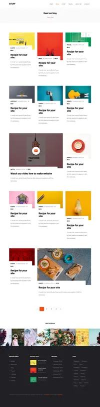 stuff mini website template desktop screenshot