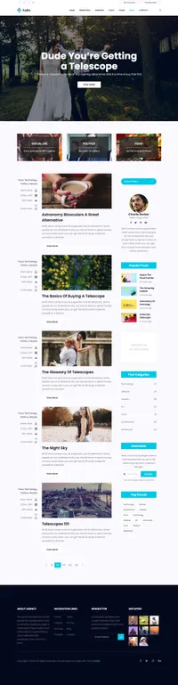 faith mini website template desktop screenshot