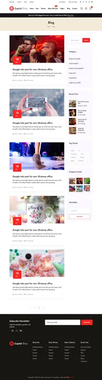 capitalshop mini website template desktop screenshot
