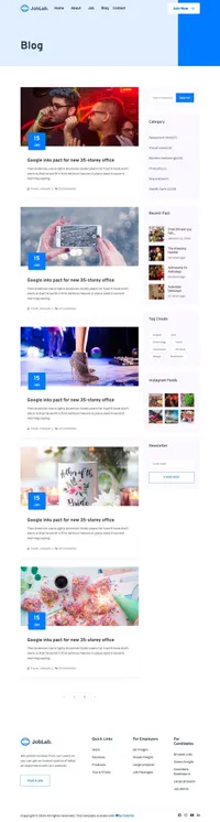 joblab mini website template desktop screenshot
