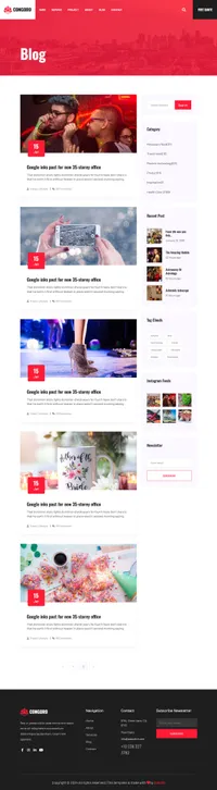 congoro mini website template desktop screenshot