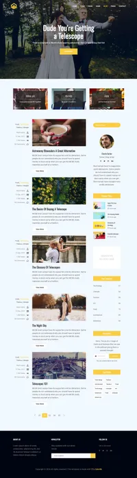 astral mini website template desktop screenshot