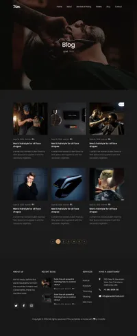 trim mini website template desktop screenshot