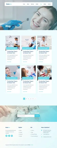dentamax mini website template desktop screenshot