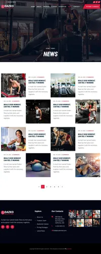 dazko mini website template desktop screenshot