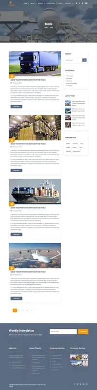 carries mini website template desktop screenshot