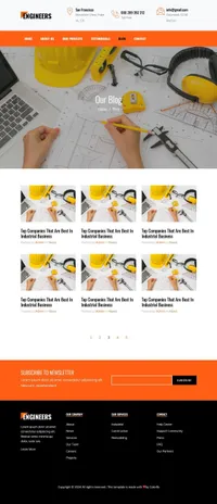 engineers mini website template desktop screenshot