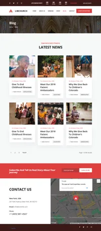 libchurch mini website template desktop screenshot