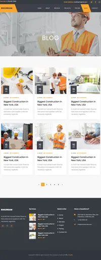 buildream mini website template desktop screenshot