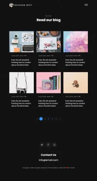 beckham mini website template desktop screenshot