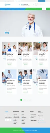 medex mini website template desktop screenshot