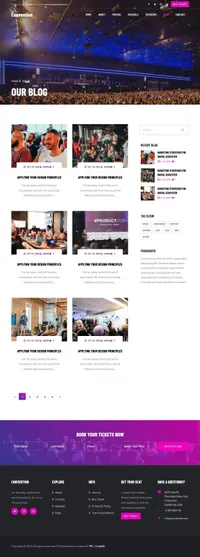 convention mini website template desktop screenshot