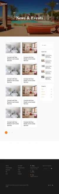 casahotel mini website template desktop screenshot