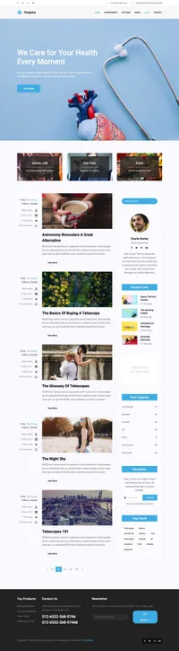 hospice mini website template desktop screenshot